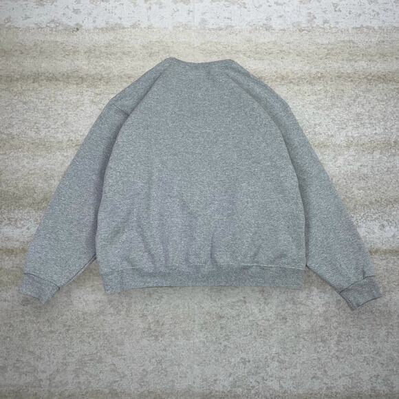 Vintage Y2K Nature Sweatshirt Mens XL Grey American Bald Eagle Cotton Crewneck - Picture 2 of 3